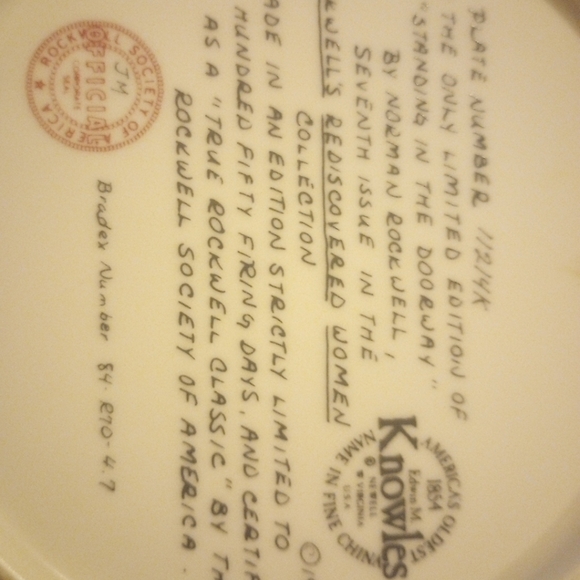 Norman Rockwell Rediscovered Women Seventh Issue Plate “Standing in the Doorway” - Picture 9 of 16